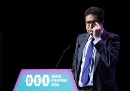 El ministro Óscar López, en la inauguración del DES en Málaga.