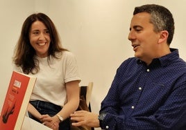 Emilio Díez, autor de 'Soma', durante una de las presentaciones de su novela en Madrid.