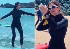 Sara Carbonero, de hacer turismo en Bilbao a surfear en Biarritz